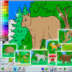 coloriage animaux foret