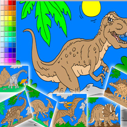 coloriage sur les dinosaures