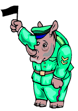le rhinocéros en uniforme