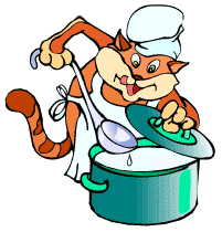 coloriage en ligne le chat cuisinier