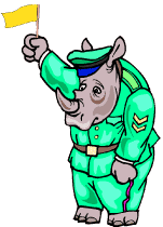coloriage en ligne le rhinoc�ros agent de police