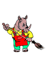 le rhinocéros agent d'entretien