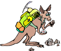 coloriage a imprimer/en ligne du kangourou arch�ologue