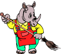coloriage a imprimer/en ligne du rhinoc�ros balayeur